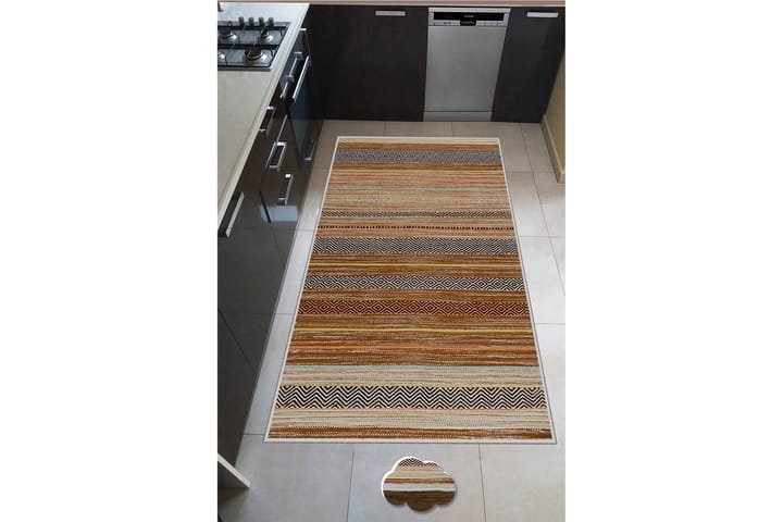 Wiltonmatto Nobuteru 60x100 cm Suorakaide - Monivärinen - Wilton-matto - Kuviollinen matto & värikäs matto