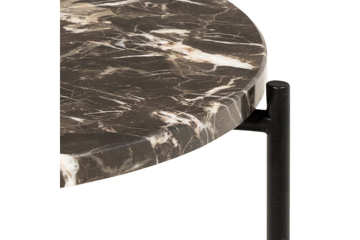 Sivupöytä Sakchan 42 cm Pyöreä - Ruskea - Tarjotinpöytä & pikkupöytä - Lamppupöytä