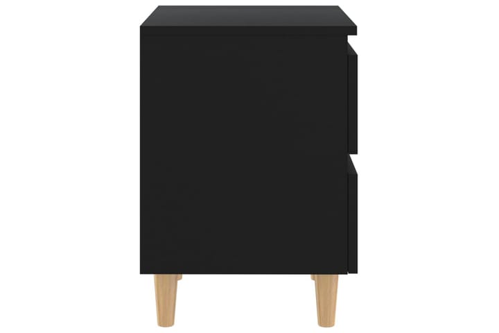 Yöpöydät 2 kpl 40x35x50 cm Mäntyjalat - Musta - Yöpöytä