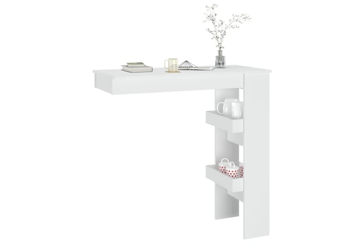 beBasic Seinäkiinnitettävä baaripöytä valk. 102x45x103,5cm tekninen puu - Valkoinen - Baaripöytä