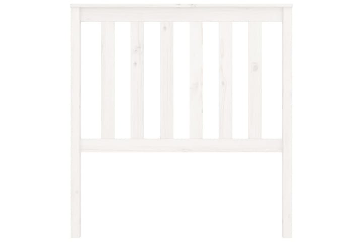 Sängynpääty valkoinen 96x6x101 cm täysi mänty - Valkoinen - Sängynpääty