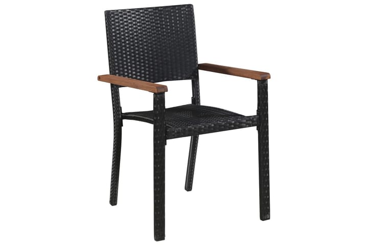 Ulkoruokailuryhmä 9-osainen - Musta - Ruokapöydän tuolit - Käsinojallinen tuoli - Meikkituoli