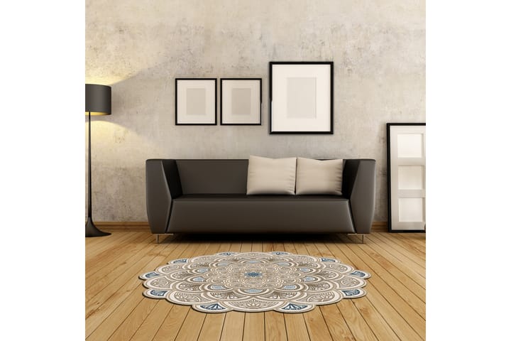 Wiltonmatto Rafi 180x180 cm Suorakaide - Kerma - Wilton-matto - Kuviollinen matto & värikäs matto
