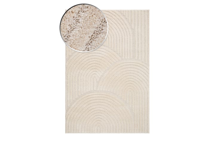 Wiltonmatto Doriane Zen 200x290 cm Valkoinen - Valkoinen - Wilton-matto - Kuviollinen matto & värikäs matto