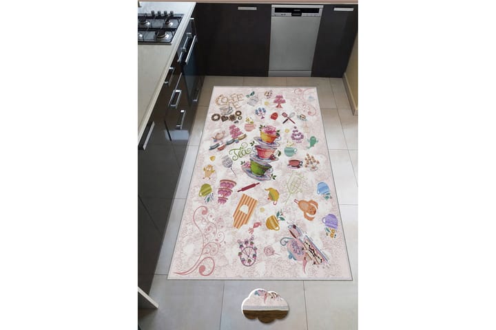 Wiltonmatto Nobuo 60x100 cm Suorakaide - Monivärinen - Wilton-matto - Kuviollinen matto & värikäs matto