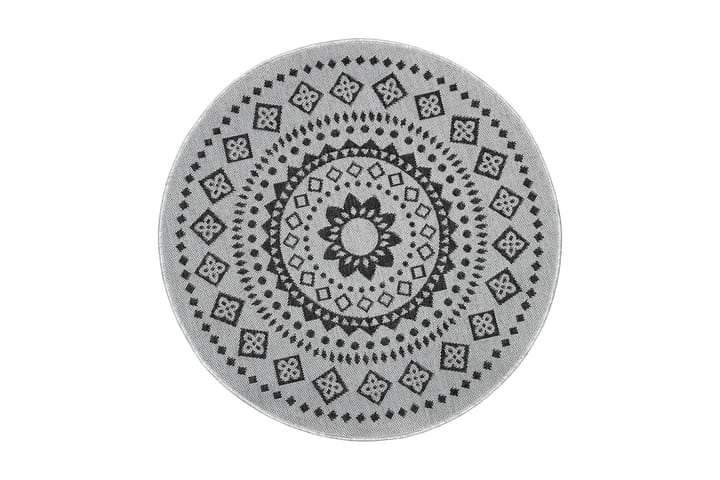 Yleismatto Deco 120 cm Harmaa - Hestia - Pyöreät matot - Wilton-matto - Kuviollinen matto & värikäs matto