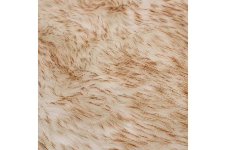 Matto 60x90 cm keinotekoinen lampaannahka ruskea melange - Ruskea - Parvekematto & terassimatto - Muovimatto