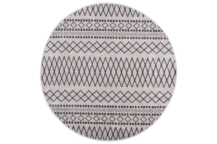 Matto pestävä Ï†120 cm musta ja valkoinen liukumaton - Monivärinen - Parvekematto & terassimatto - Muovimatto