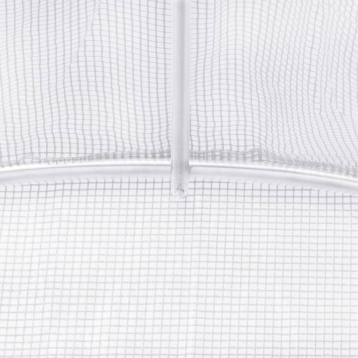 Kasvihuone 4,5m² 300x150x200 cm - Valkoinen - Kaasugrilli