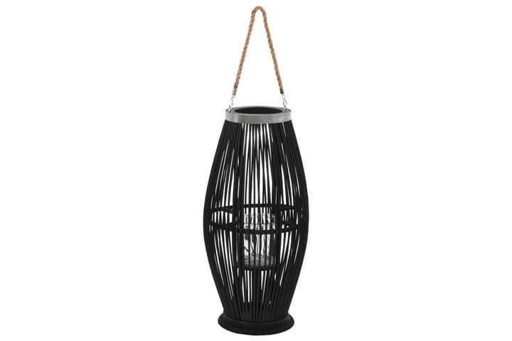 Riippuva kynttilänpidike bambu musta 60 cm - Musta - Kynttilänjalat & lyhdyt - Ulkolyhty - Sisustusesineet