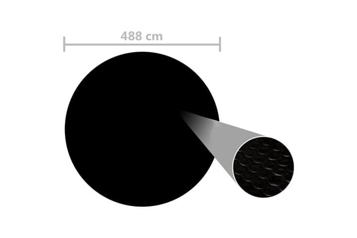 Uima-altaan suoja musta 488 cm PE - Musta - Muut uima-allastarvikkeet - Uima-altaan suojapeite & allaspeite