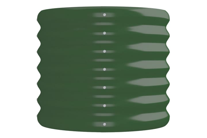 Puutarhakukkalaatikko jauhemaalattu teräs 224x40x36 cm vihre - Vihreä - Ruukut ulkokäyttöön - Kukkalaatikko