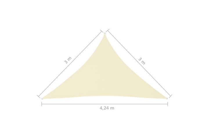 Aurinkopurje Oxford-kangas kolmio 3x3x4,24 m kerma - Kerma - Aurinkopurje