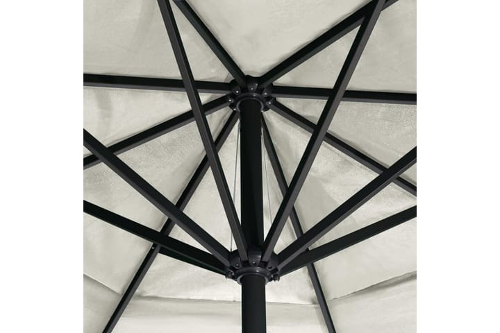 Aurinkovarjo alumiinitanko 600 cm hiekanvalkoinen - Valkoinen - Aurinkovarjo