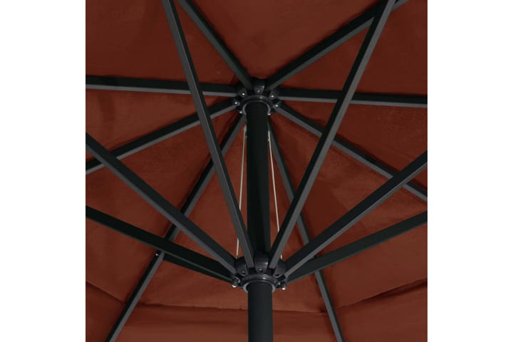 Aurinkovarjo alumiinitanko 600 cm terrakotta - Oranssi - Aurinkovarjo