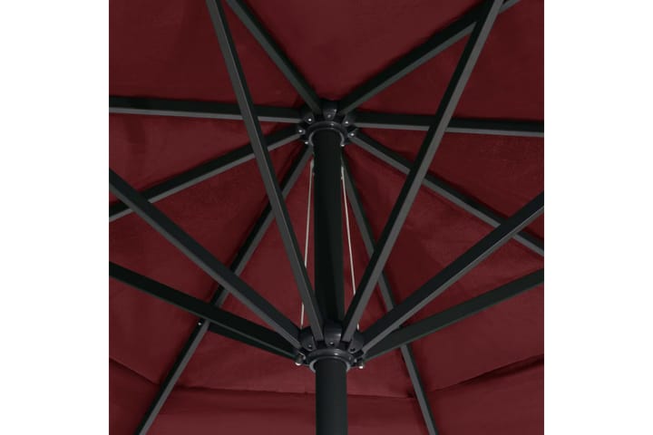 Aurinkovarjo alumiinitanko 600 cm viininpunainen - Punainen - Aurinkovarjo
