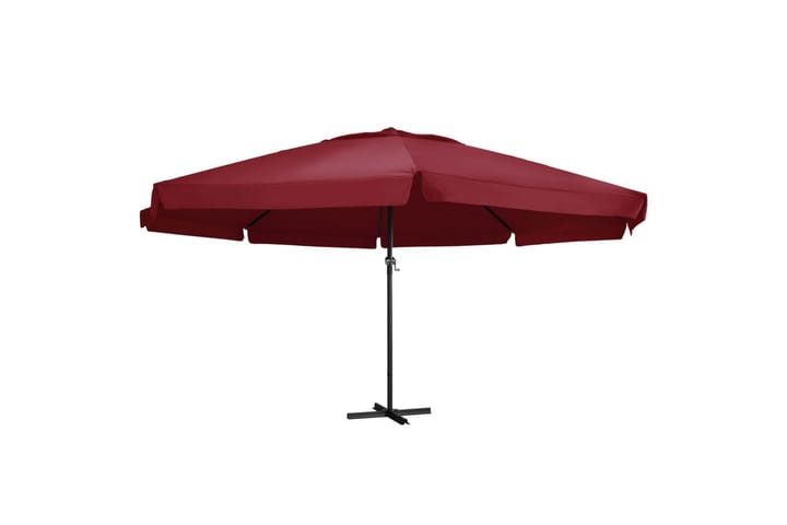 Aurinkovarjo alumiinitanko 600 cm viininpunainen - Punainen - Aurinkovarjo