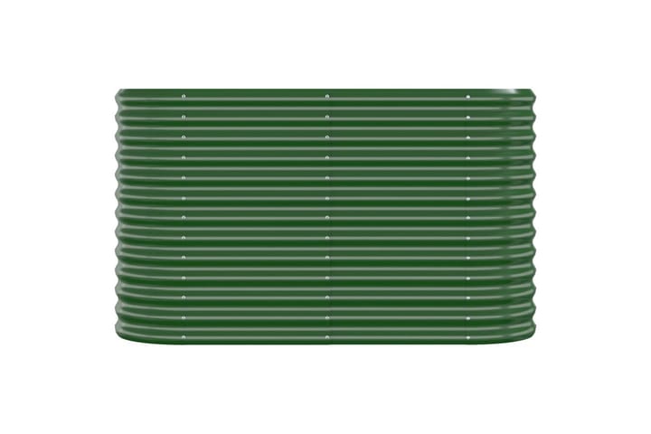 Puutarhakukkalaatikko jauhemaalattu teräs 114x40x68 cm vihre - Vihreä - Ruukut ulkokäyttöön - Kukkalaatikko