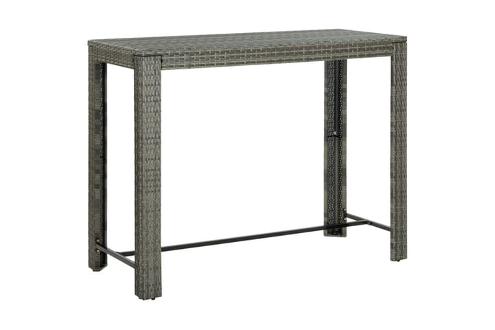 Puutarhan baaripöytä harmaa 140,5x60,5x110,5 cm polyrottinki - Harmaa - Baaripöytä ulos