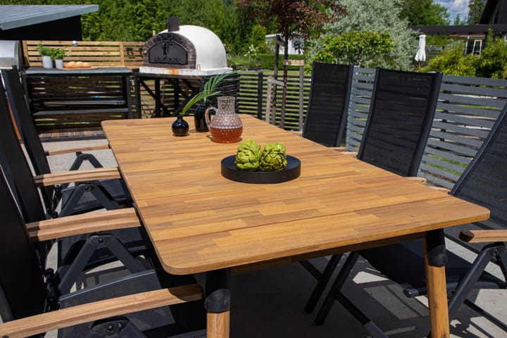 Ruokapöytä Julian 210 cm Musta/Ruskea - Venture Home - Ruokapöyt�ä terassille