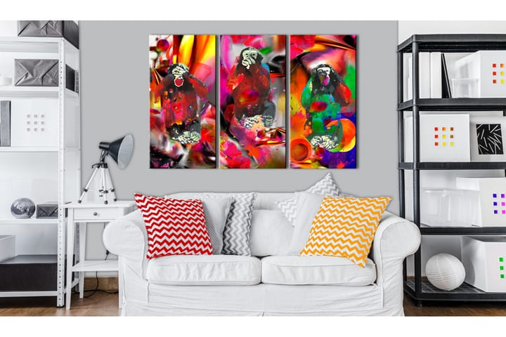 Taulu Crazy Monkeys triptych 90x60 - Artgeist sp. z o. o. - Canvas-taulu - Seinäkoristeet