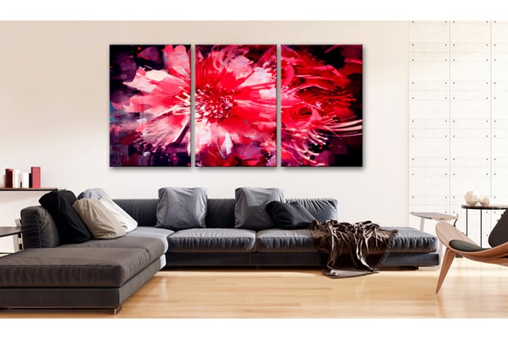 Taulu Crimson Flowers 120x60 - Artgeist sp. z o. o. - Canvas-taulu - Seinäkoristeet