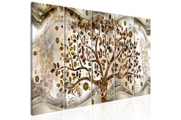 Taulu Tree And Waves 5 Parts Brown 225x90