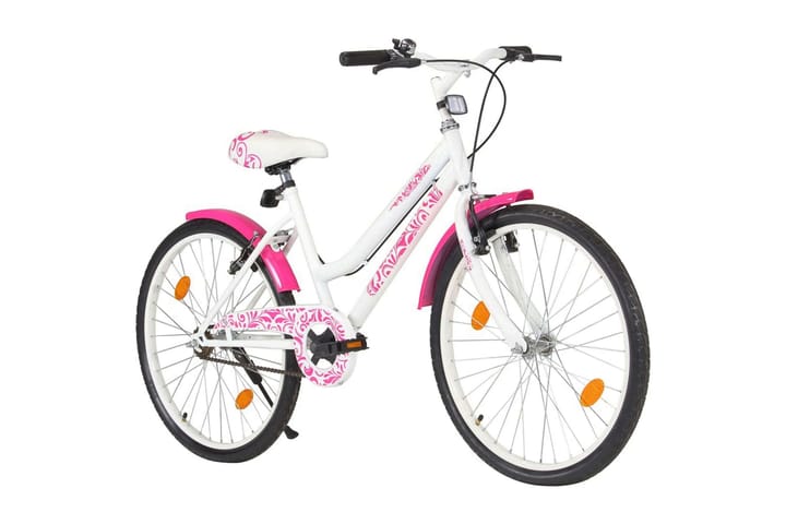 Lasten pyörä 24 pinkki ja valkoinen - Lasten pyörä & junioripyörä - Polkupyörät