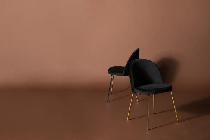 Ruokatuoli Gerardo Sametti - Musta/Kulta - Ruokapöydän tuolit