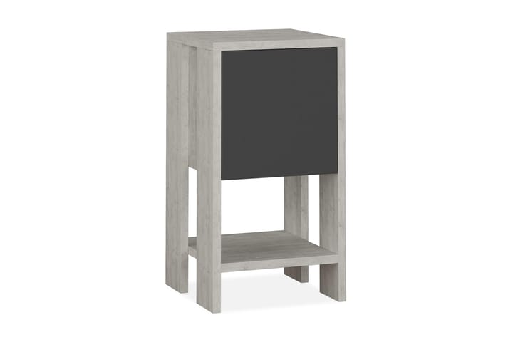 Yöpöytä Rodger 30 cm Säilytyksellä Hylly+Ovi - Valkoinen/Puu - Yöpöytä