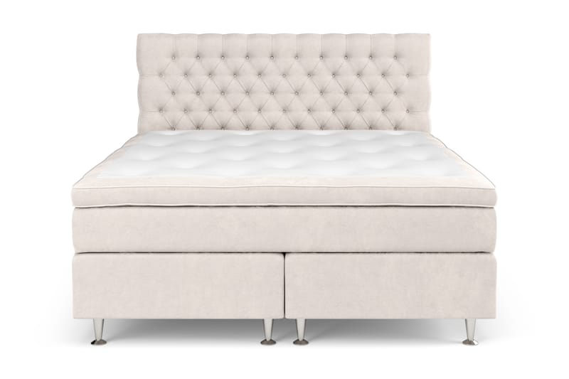 Sänkypaketti Estelle 180x200 cm Sametti - Beige - Huonekalut - Sänky - Sänkypaketti
