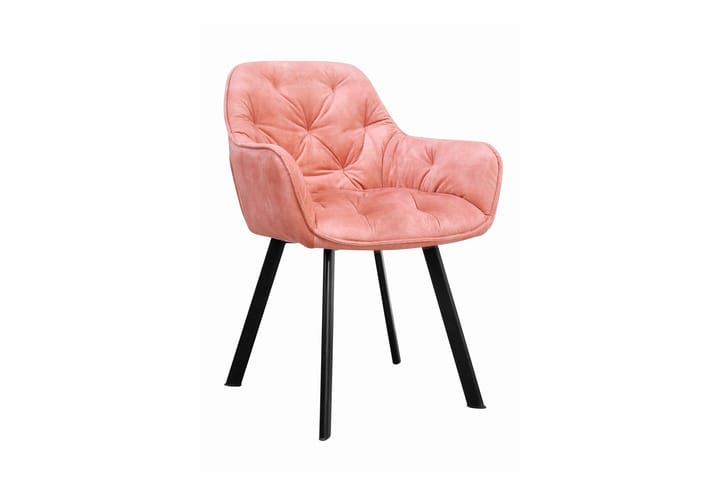Ruokatuoli Dusserud 2-pak - Vaaleanpunainen / musta - Meikkituoli - Käsinojallinen tuoli - Ruokapöydän tuolit