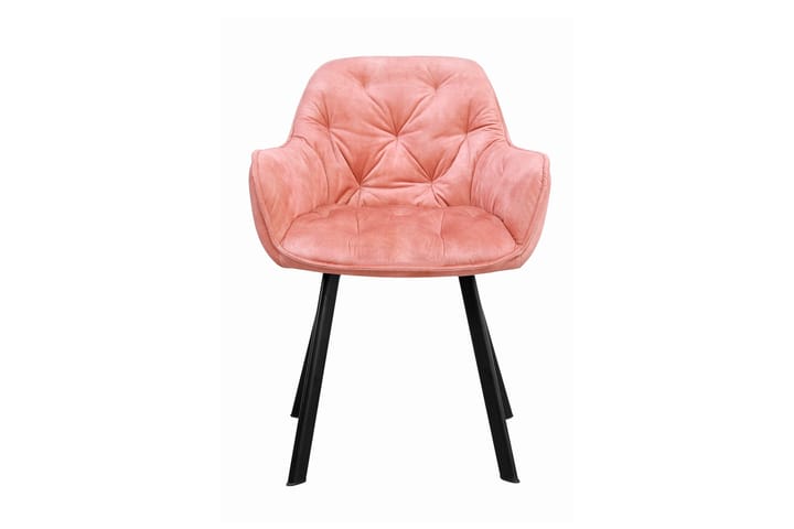 Ruokatuoli Dusserud 2-pak - Vaaleanpunainen / musta - Ruokapöydän tuolit - Meikkituoli - Käsinojallinen tuoli
