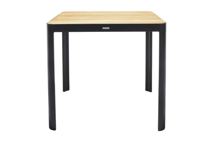 Pöytä Portals 95 cm - Musta/Puu - Ruokapöytä terassille
