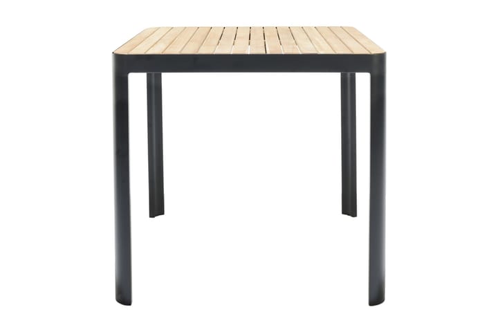 Pöytä Portals 95 cm - Musta/Puu - Ruokapöytä terassille