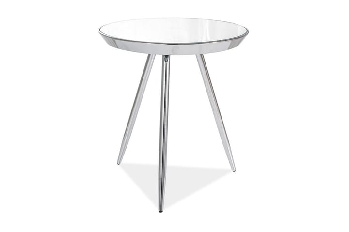 Sivupöytä Canencia 41 cm Pyöreä - Lasi/Hopea - Tarjotinpöytä & pikkupöytä - Lamppupöytä