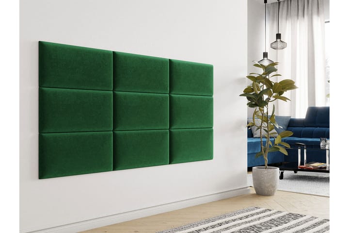 Pehmustettu Seinäpaneeli Sharnel 60x30 cm - Vihreä - Lattia & seinäpinnat