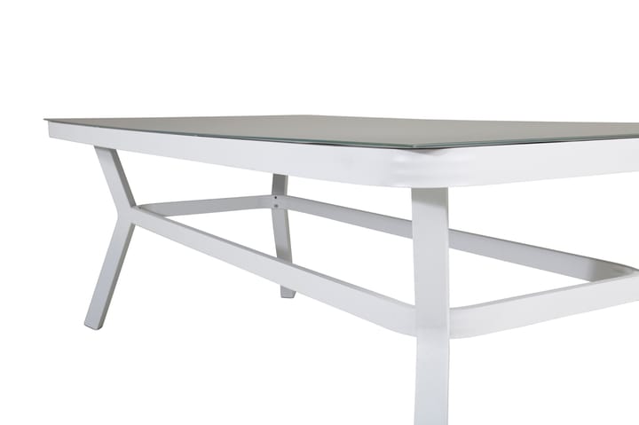 Ruokapöytä Virya 200 cm Valkoinen/Harmaa - Venture Home - Ruokapöytä terassille
