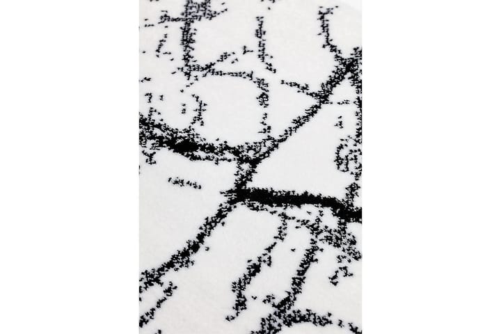 Matto Ink Marble Ø200 cm Pyöreä Marmori/Valkoinen - Valkoinen - Wilton-matto - Kuviollinen matto & värikäs matto - Iso matto