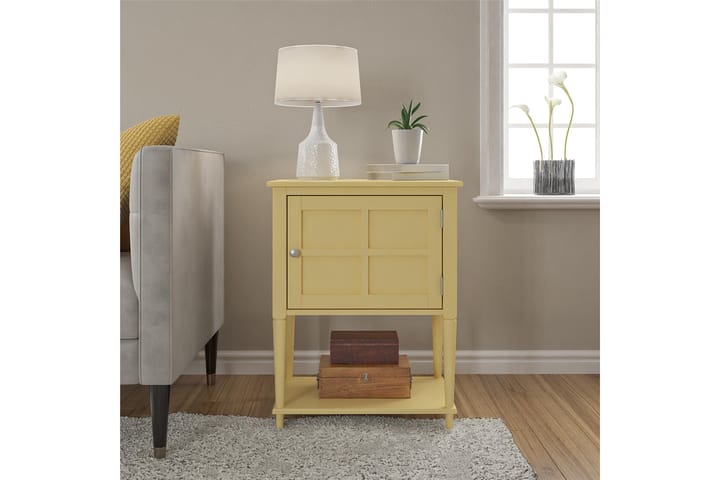 Sivupöytä Fairmont 56 cm Keltainen - Dorel Home - Tarjotinpöytä & pikkupöytä - Lamppupöytä