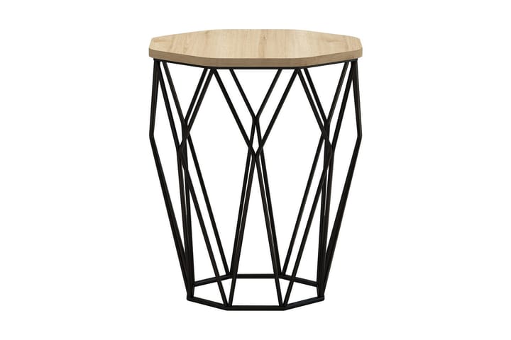 Sivupöytä Sofya Pyöreä 46 cm - Luonnonväri/Musta - Tarjotinpöytä & pikkupöytä - Lamppupöytä