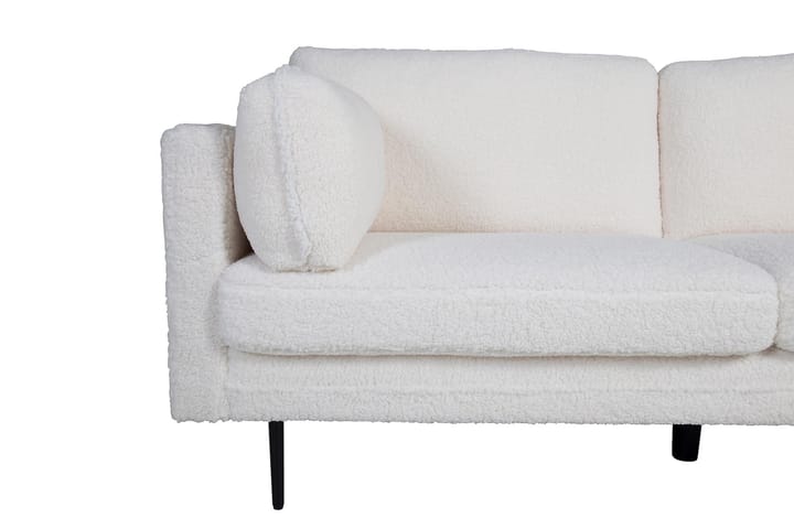 Sohva Arianos 3:n ist Teddy - Valkoinen - 3:n istuttava sohva - Sohva