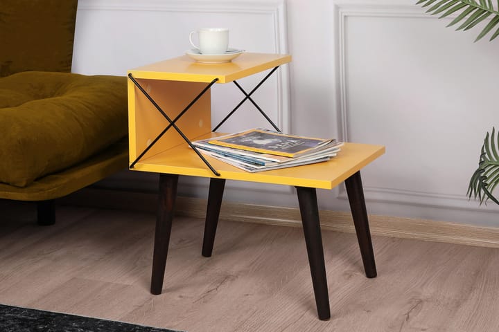 Yöpöytä Ashlanna 50 cm - Keltainen - Yöpöytä