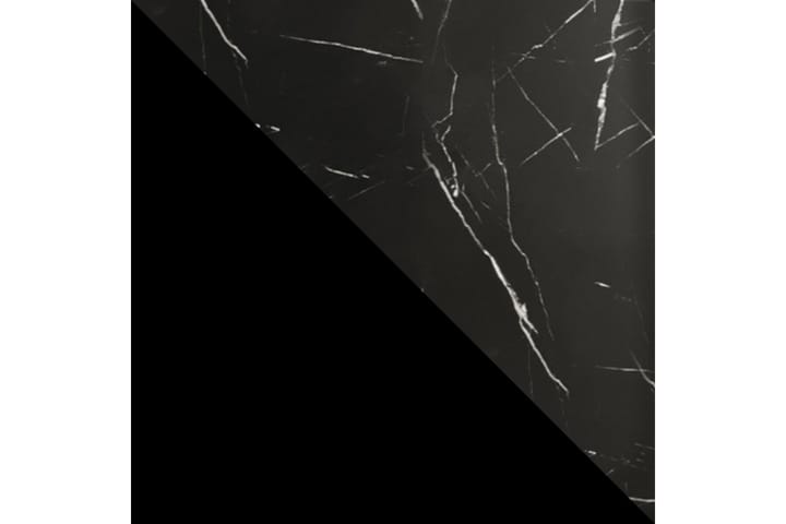 Vaatekaappi Peilillä Marmesa 150 cm Marmorikuvio - Musta - Vaatekaappi