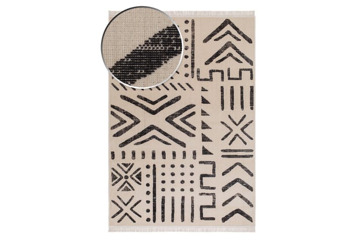 Wiltonmatto Tulum Inka 160x230 cm Kermanvalkoinen - Kermanvalkoinen - Wilton-matto - Kuviollinen matto & värikäs matto