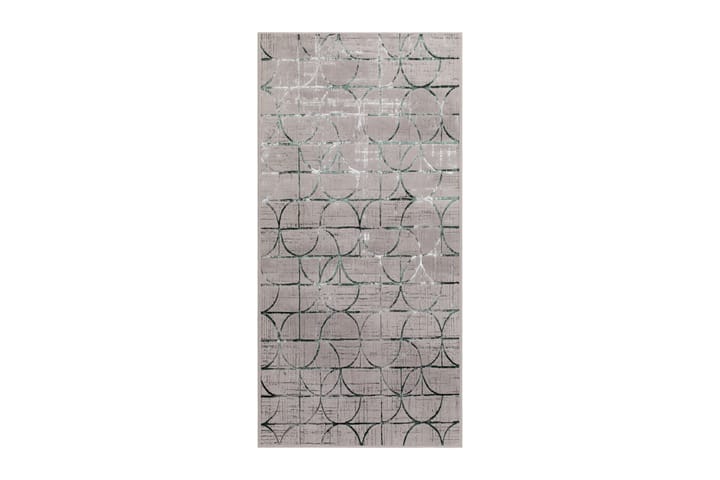 Wiltonmatto Creation Circle 80x300 cm Harmaa/Vihreä - Harmaa/Vihreä - Wilton-matto - Kuviollinen matto & värikäs matto