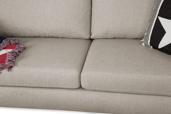 Sohva Hudson 3:n ist - Beige/Musta - 3:n istuttava sohva - Sohva