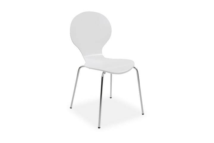 Ruokatuoli Elisha - Valkoinen/Kromi - Ruokapöydän tuolit