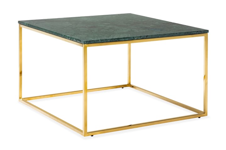 Sohvapöytä Titania 70 cm Marmori - Vihreä/Messinki - Marmoripöydät - Sohvapöytä
