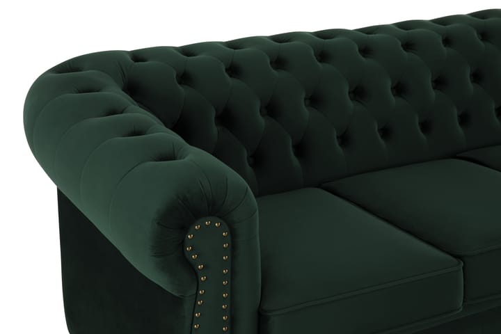 Samettisohva Chester Deluxe 2:n ist - Tummanvihreä - 2:n istuttava sohva - Howard-sohvat - Samettisohva